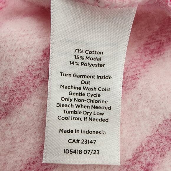 Talbots Petite Womens Johnny Collar Striped Pullover Sweatshirt XLP Pink Polo - Picture 8 of 8